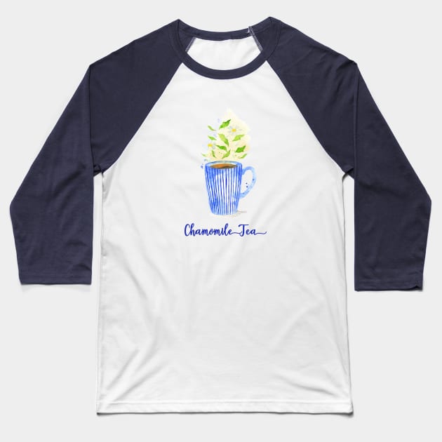 Chamomile Tea In Mug Baseball T-Shirt by susannefloe